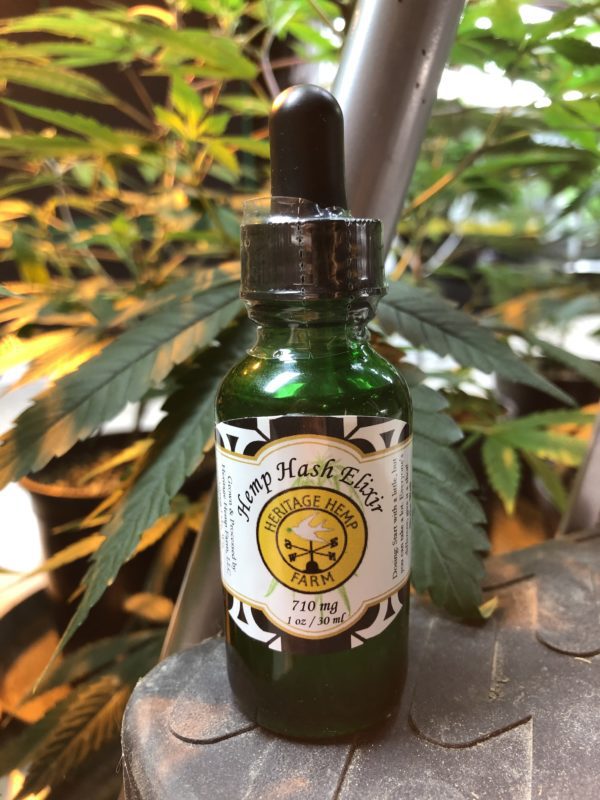 710 mg Hemp Hash Elixir | Heritage Hemp Farm | Green Lake, Wisconsin