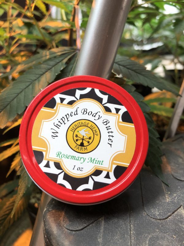 Rosemary Mint CBD Whipped Body Butter | Heritage Hemp Farm | Green Lake, Wisconsin