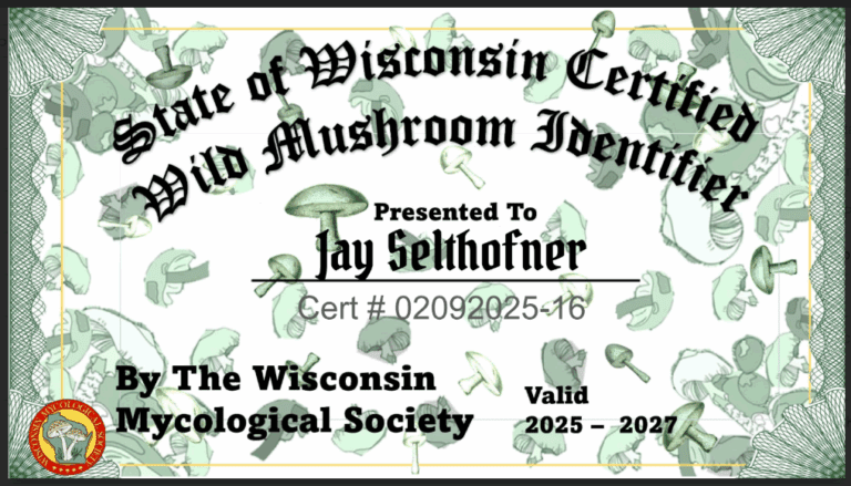 Jay Selthofner from Heritage Hemp Farm becomes a certified wild mushroom identifier.