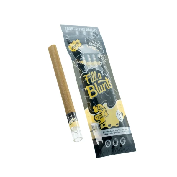 fill a blunt king size with glass tip