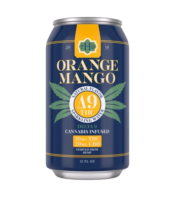 orange mango sparkling water – 10 mg delta 9 thc